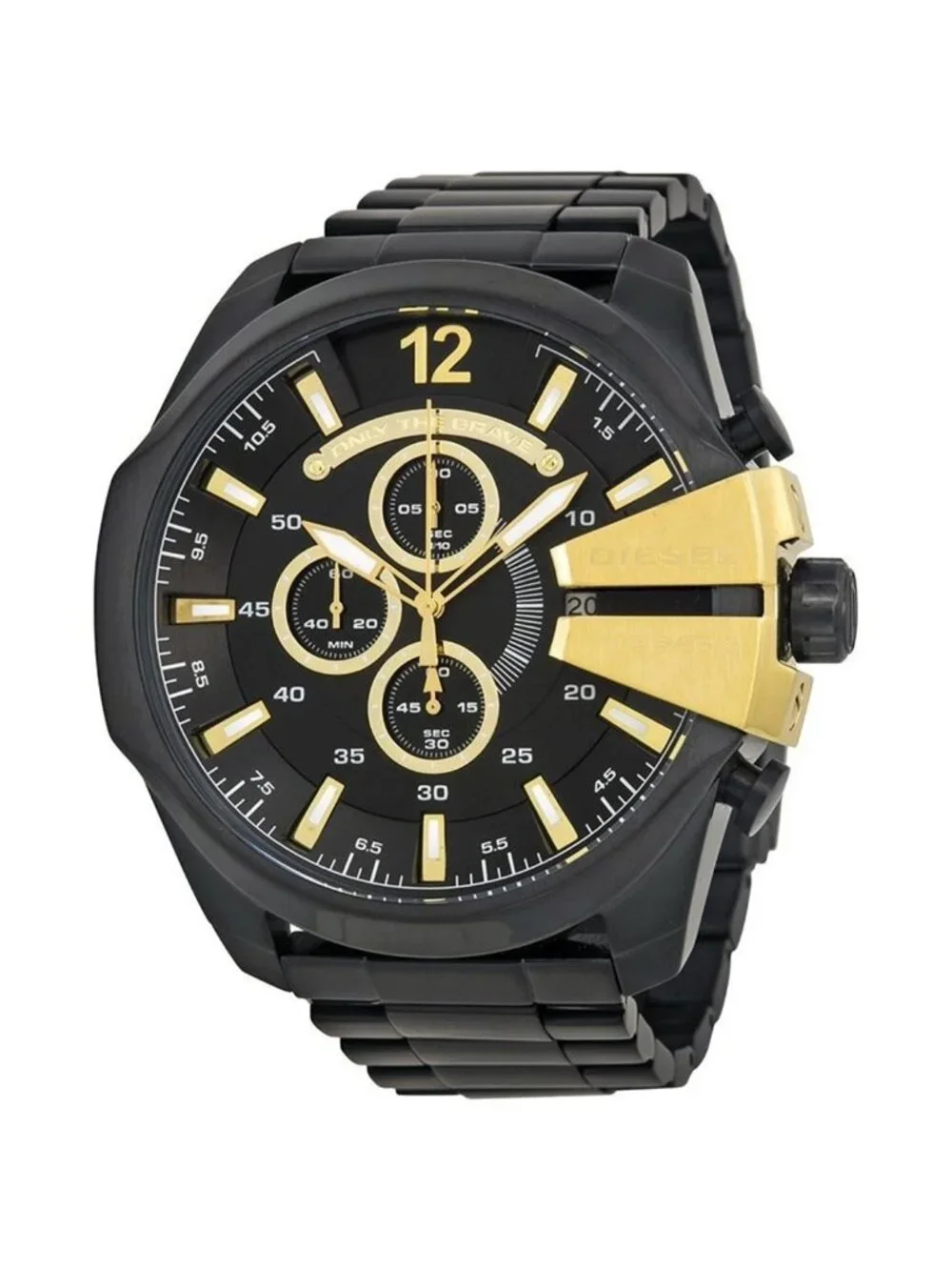 NWT Diesel Mega Chief Chronograph Black Dial Men's Watch